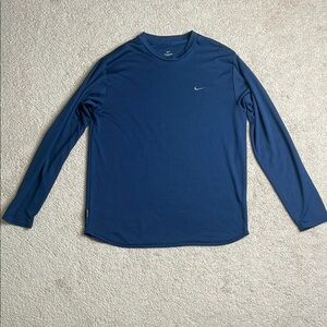 Nike Blue Long Sleeve Compression Tee